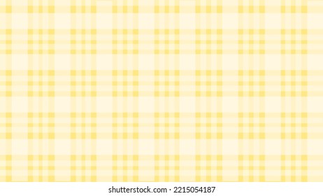 Yellow pastel plaid texture cute background vector illustration.
