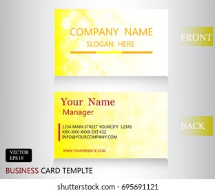 yellow pattern banner name card design