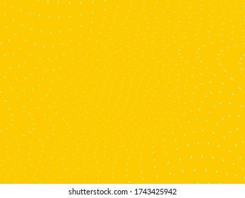 Yellow Pattern of dots, dotted lines, circles of different scale. Futuristic pattern. Monochrome backdrop to create backgrounds, templates, posters in a modern minimalist style.