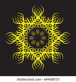 yellow pattern on black background