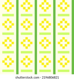 patrón amarillo sobre fondo verde claro en forma geométrica adecuado para el fondo, sitio web, patrón, papel de pared, afiche, banner
