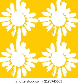 Yellow pattern for tiles talavera spanish style, vector illustration for design, sun symbol