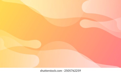 Yellow peach and white vector abstract geometric shapes background