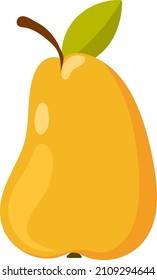 Icono de pera amarilla. Fruta madura del árbol del jardín