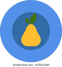 Yellow pear, illustration, vector on a white background.