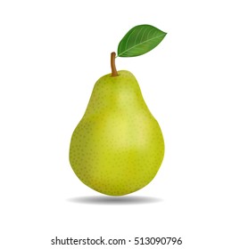 Yellow pear isolated.
