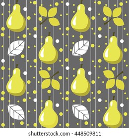 Yellow pears seamless pattern.Seamless pattern can be used for wallpaper, pattern fills, web page background,surface textures.