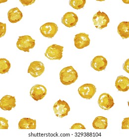 Yellow peas. Pattern on white background