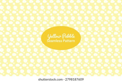 Yellow Pebble Seamless Pattern Background