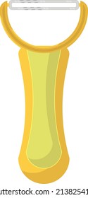 Yellow peeler, illustration, vector on a white background.