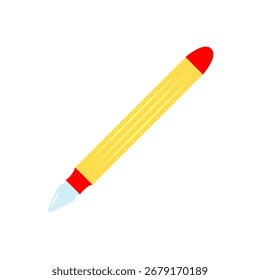 Pluma amarilla para la educación y el aprendizaje de diseños temáticos