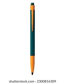 Yellow pencil with blue over white