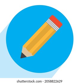 Yellow Pencil Cartoon Vector Illustration