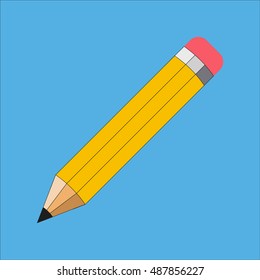 Yellow Pencil with eraser 