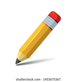 Yellow pencil icon with an eraser

