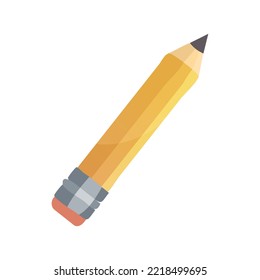 Yellow Pencil Icon On A White Background