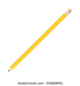 yellow pencil icon stock, vector illustraction design image