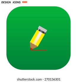 yellow pencil. icon. vector design
