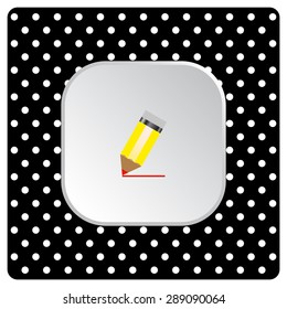 yellow pencil. icon. vector design