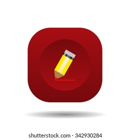yellow pencil. icon. vector design
