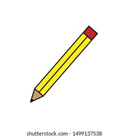 Yellow Pencil Icon Vector / Illustration