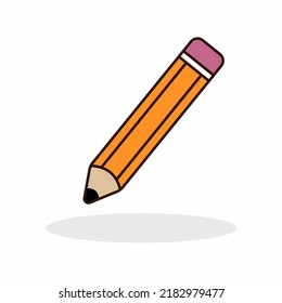 Yellow Pencil Icon Vector Illustration