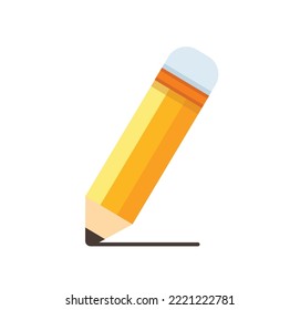 Yellow Pencil Icon Vector Illustration