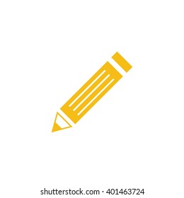 Yellow pencil icon vector illustration