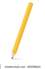 Yellow pencil isolated on white background vector EPS 10