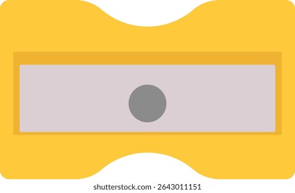 Ilustração Simples de Afiador de Lápis Amarelo