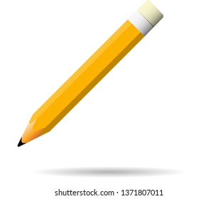 yellow pencil single with shadow.