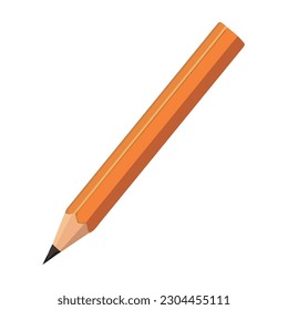Yellow pencil symbol of creativity icon isolated