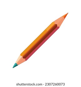 Yellow pencil tip sharp on white backdrop icon isolated