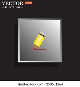 yellow pencil, vector, EPS 10