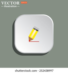 yellow pencil, vector, EPS 10