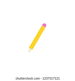 Yellow pencil vector icon