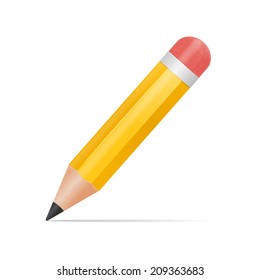 Yellow pencil vector illustration