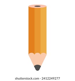 Yellow pencil and white background