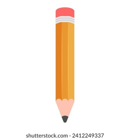 Yellow pencil and white background