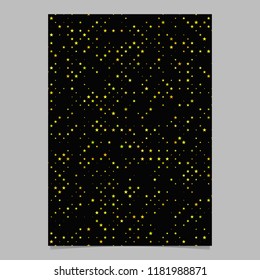 Yellow pentagram star shape pattern background brochure template design