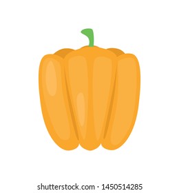 Yellow pepper color vector icon. Flat design