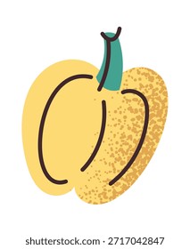 Pegatina de verduras frescas de pimiento amarillo