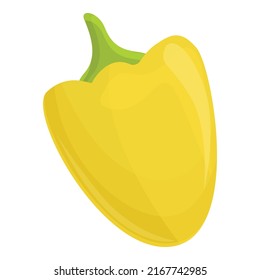 Yellow pepper icon cartoon vector. Sweet paprica. Vegetable diet