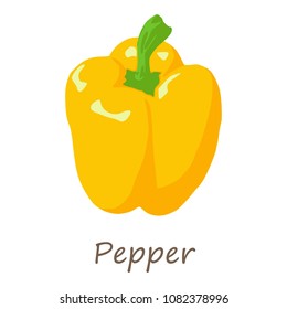 Yellow pepper icon. Isometric of yellow pepper vector icon for web design isolated on white background