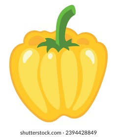 yellow pepper illustration vector isolated
