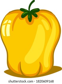Yellow pepper, illustration, vector on white background