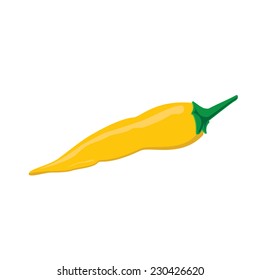 Yellow pepper, yellow pepper isolated, chili pepper, yellow chili pepper