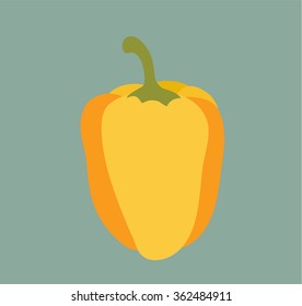 Yellow pepper isolated on background
