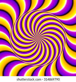 Yellow perpetual motion (spin illusion)