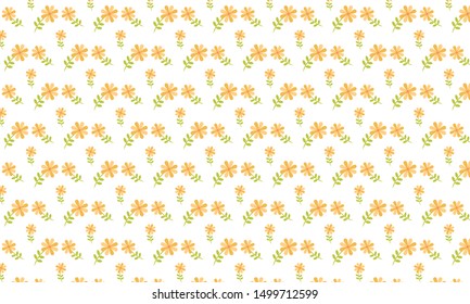 Yellow Phlox Flower Pattern Background
